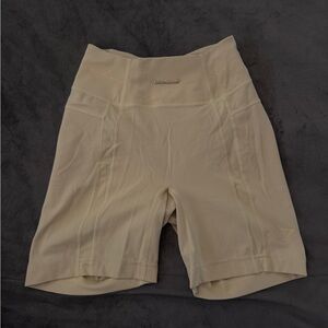 Yellow Women's High-Waisted gym shorts